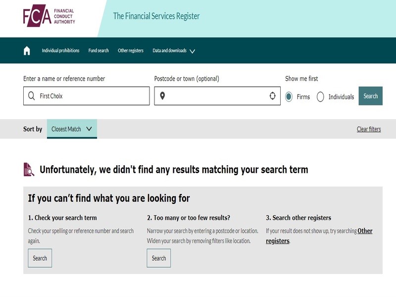 Мошенниктерге арналған брокер First Choix - шолу, пікірлер, ауырым схемасы