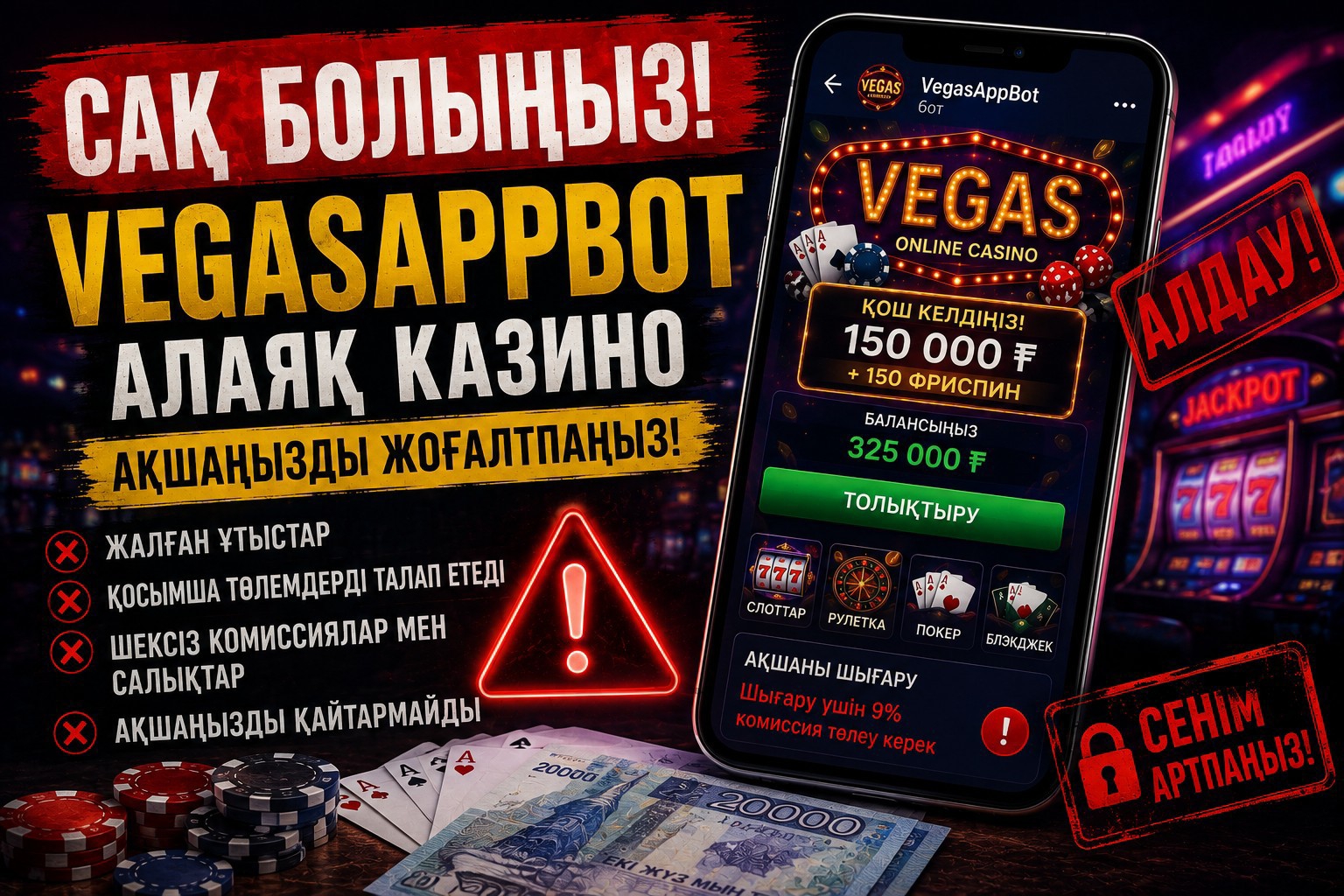 VegasAppBot — Telegram-дегі казино лохотронын әшкерелеу